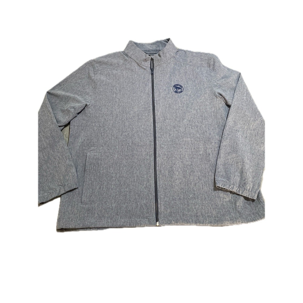 Greg Norman Men's Golf Jacket Zip Embroidered‎ Twisted Oaks Golf Club XXL Blue